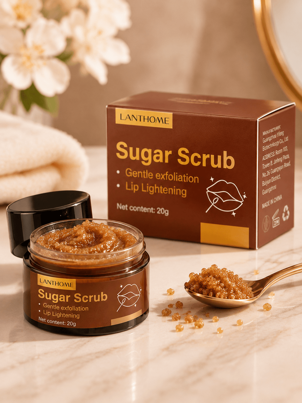 Brown Sugar Lip Scrub | Exfoliating Lip Care - Beauty Accessories - Glow Beauty