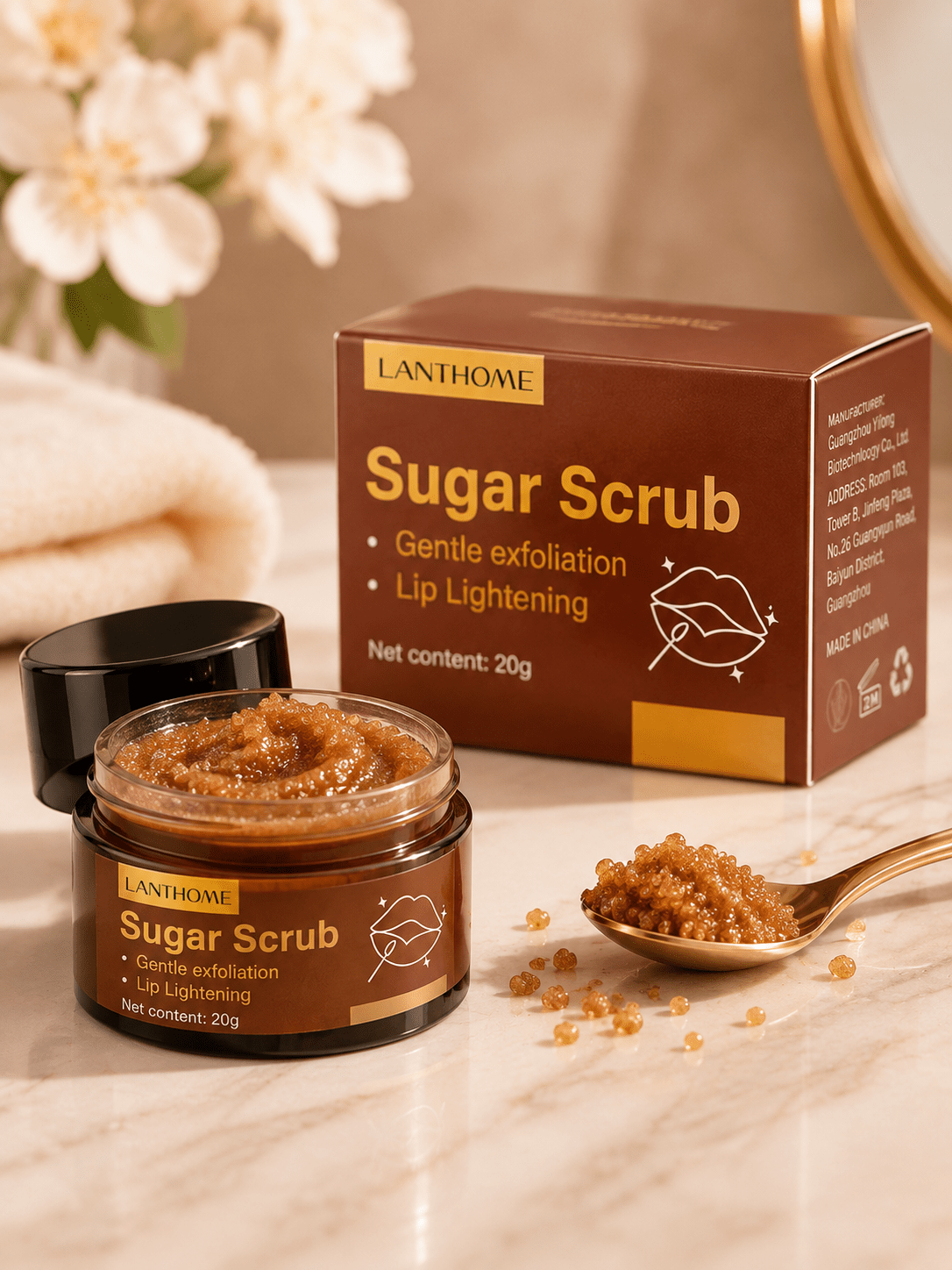 Brown Sugar Lip Scrub | Exfoliating Lip Care - Beauty Accessories - Glow Beauty