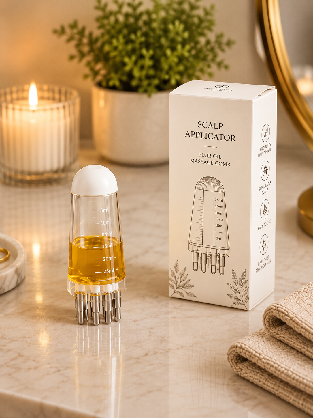 Scalp Oil Applicator Comb | Hair Oil Applicator