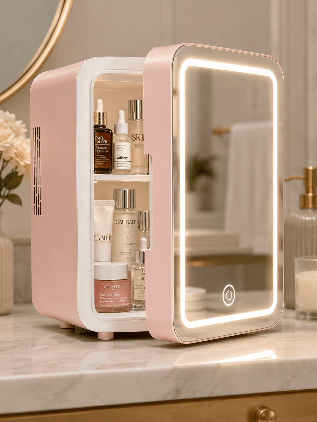 LED Mirror Mini Cosmetic Fridge 6L | Cooler & Warmer ⭐ - Beauty Accessories - Glow Beauty