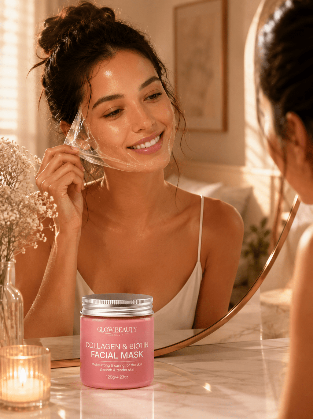 Collagen & Biotin Peel-Off Face Mask | Deep Hydration