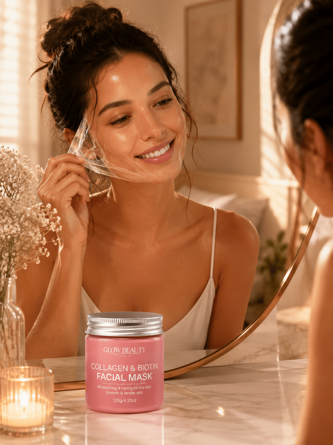 Collagen & Biotin Peel-Off Face Mask | Deep Hydration