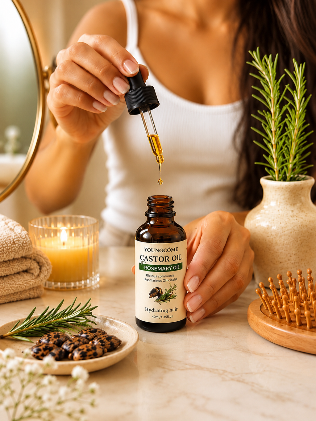 Rosemary & Castor Hair Growth Oil | Strengthen & Shine