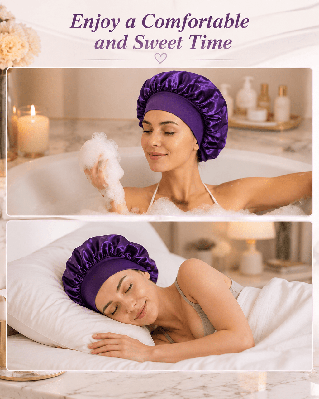 Silk Satin Hair Bonnet | Overnight Protection