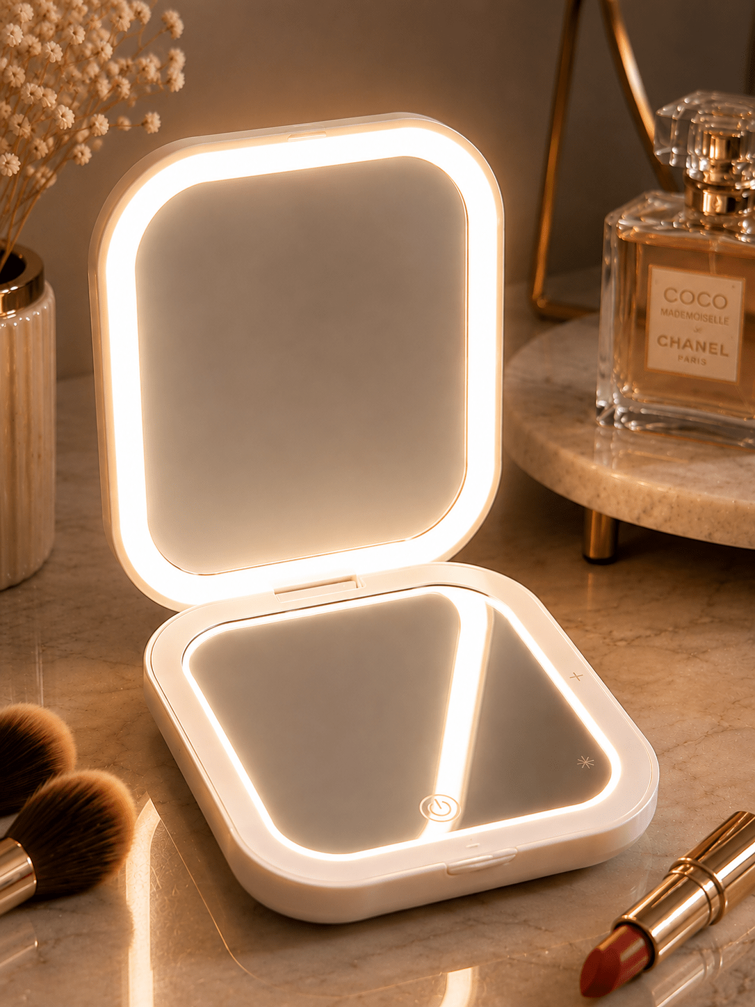 LED Makeup Mirror | 10X Magnification - Beauty Accessories - Glow Beauty