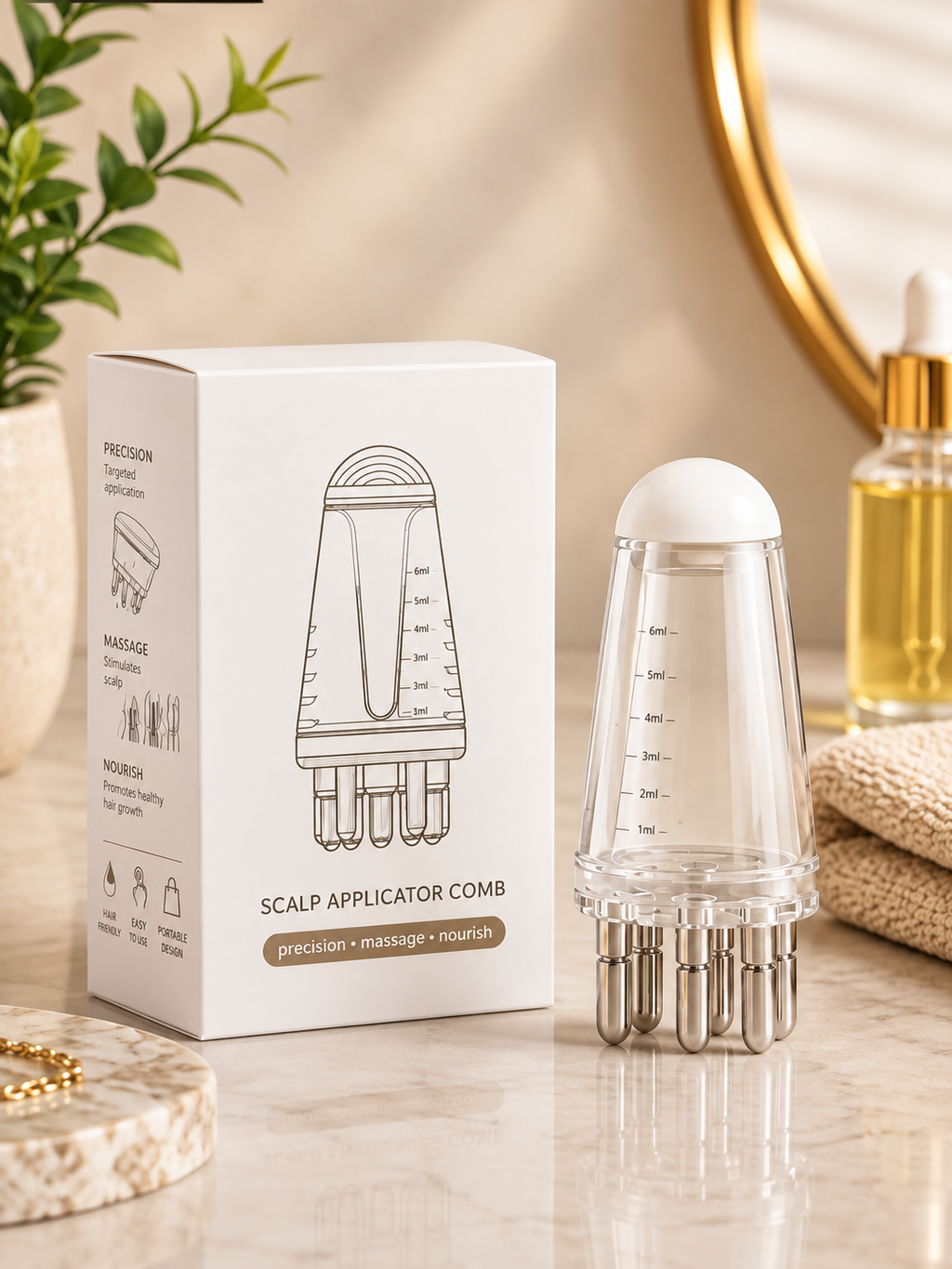 Scalp Oil Applicator Comb | Hair Oil Applicator