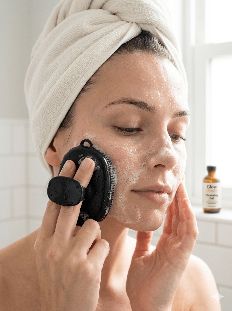 Gentle Silicone Face Scrubber | Cleansing Brush - Skincare - Glow Beauty
