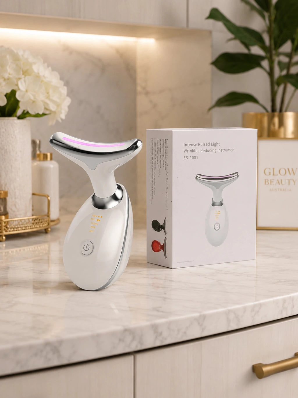 LED Face & Neck Massager | 7-Color Therapy - Skincare - Glow Beauty