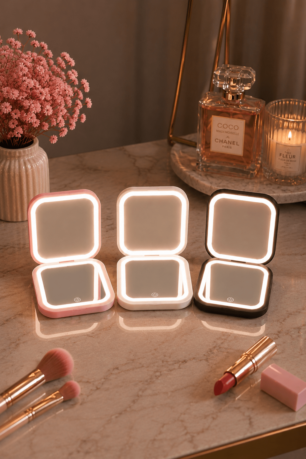 LED Makeup Mirror | 10X Magnification - Beauty Accessories - Glow Beauty